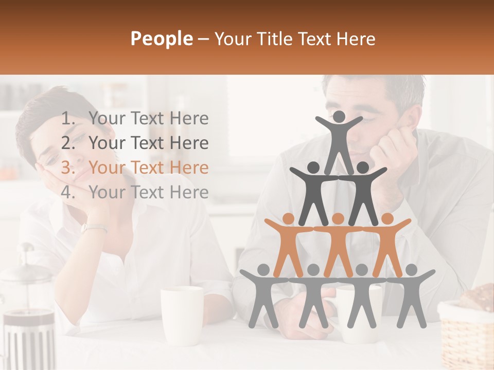 Caucasian Appearance Interior Tired PowerPoint Template