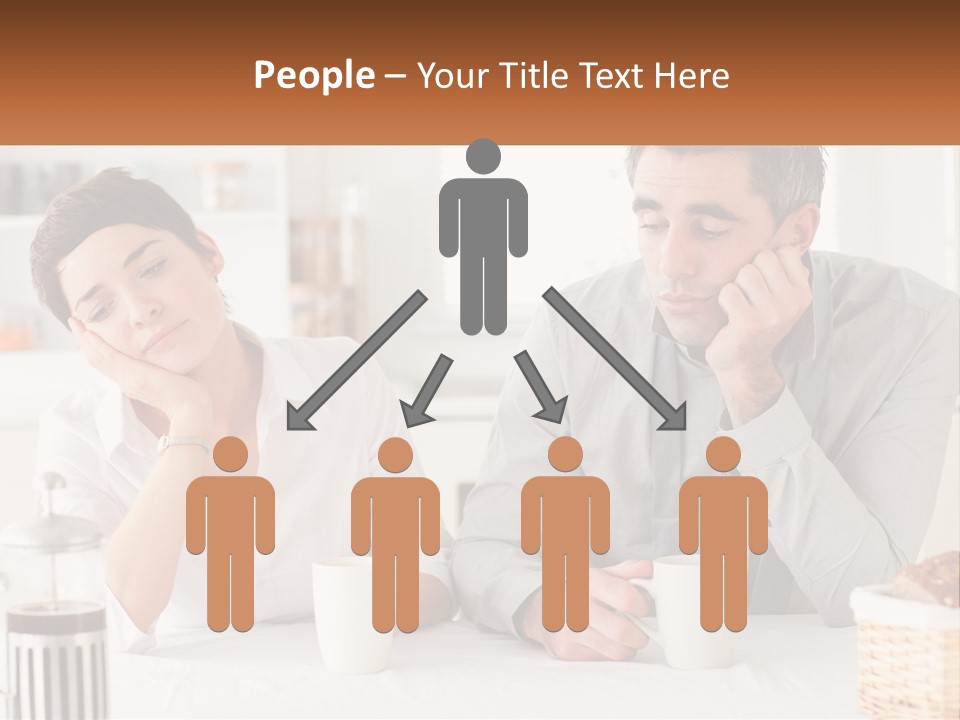 Caucasian Appearance Interior Tired PowerPoint Template