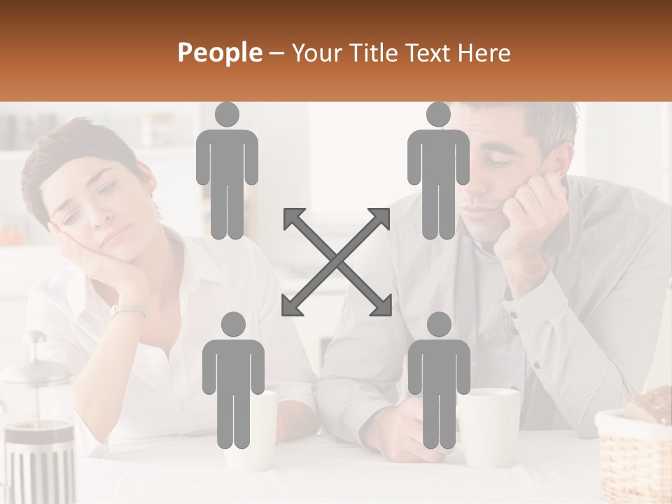 Caucasian Appearance Interior Tired PowerPoint Template