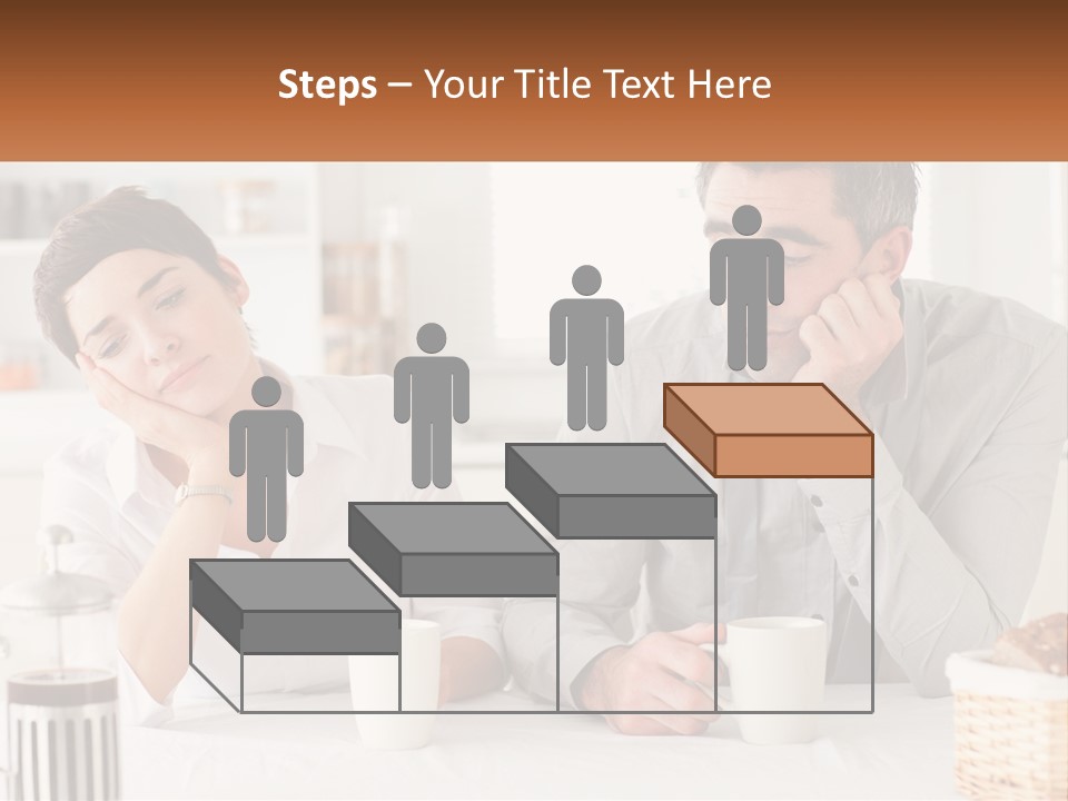 Caucasian Appearance Interior Tired PowerPoint Template