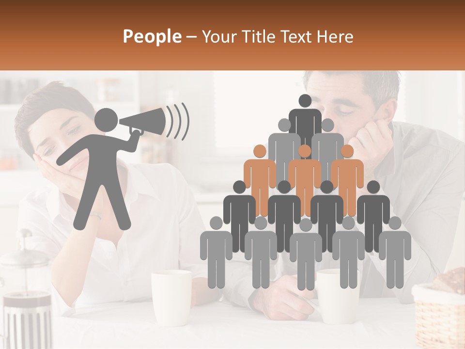 Caucasian Appearance Interior Tired PowerPoint Template