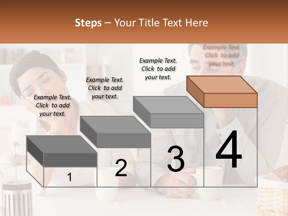 Caucasian Appearance Interior Tired PowerPoint Template