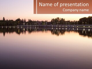 Water Outdoors Late PowerPoint Template