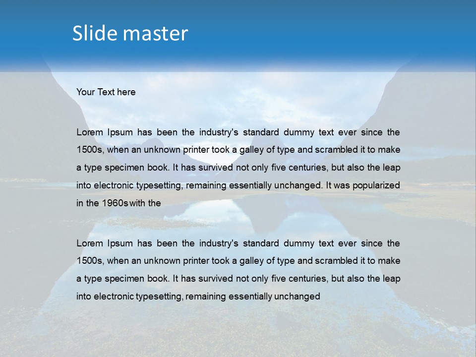 Water Hill Zealand PowerPoint Template