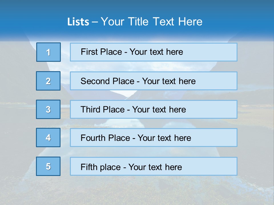Water Hill Zealand PowerPoint Template