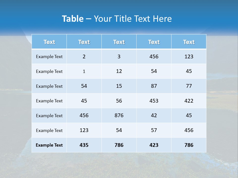 Water Hill Zealand PowerPoint Template