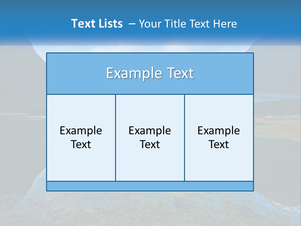 Water Hill Zealand PowerPoint Template