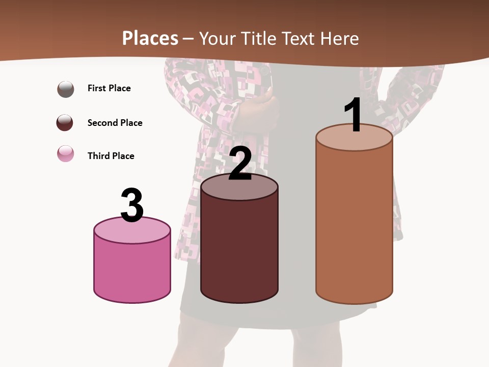 Cheerful Happiness Businesswoman PowerPoint Template