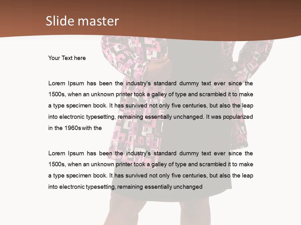 Cheerful Happiness Businesswoman PowerPoint Template