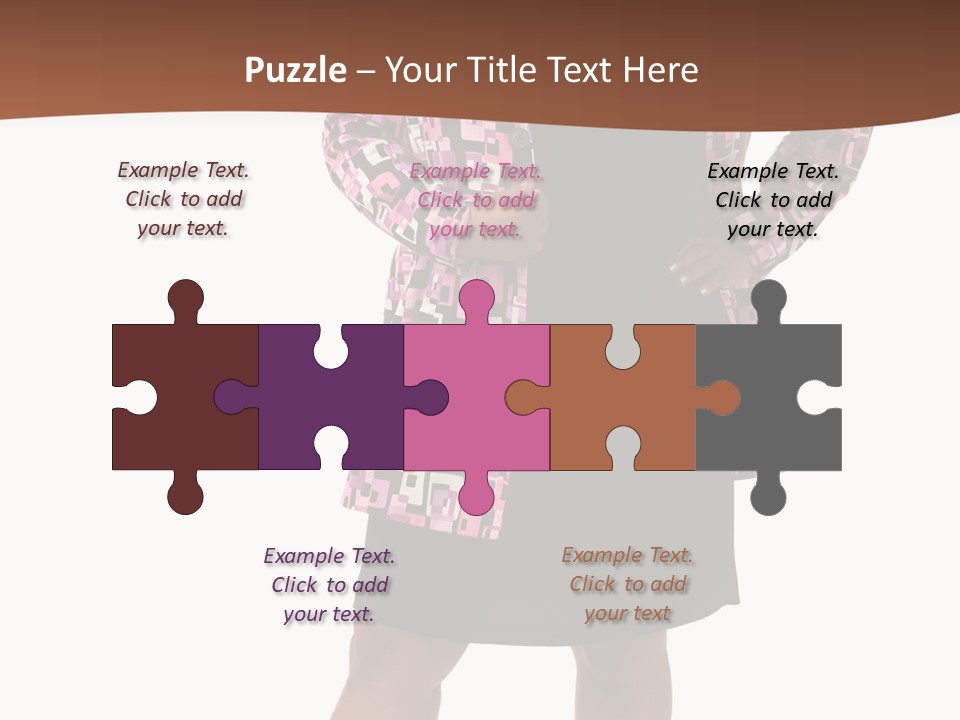 Cheerful Happiness Businesswoman PowerPoint Template