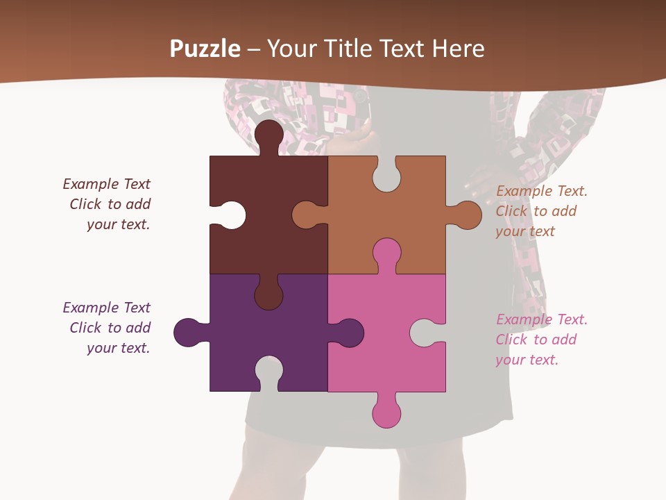 Cheerful Happiness Businesswoman PowerPoint Template