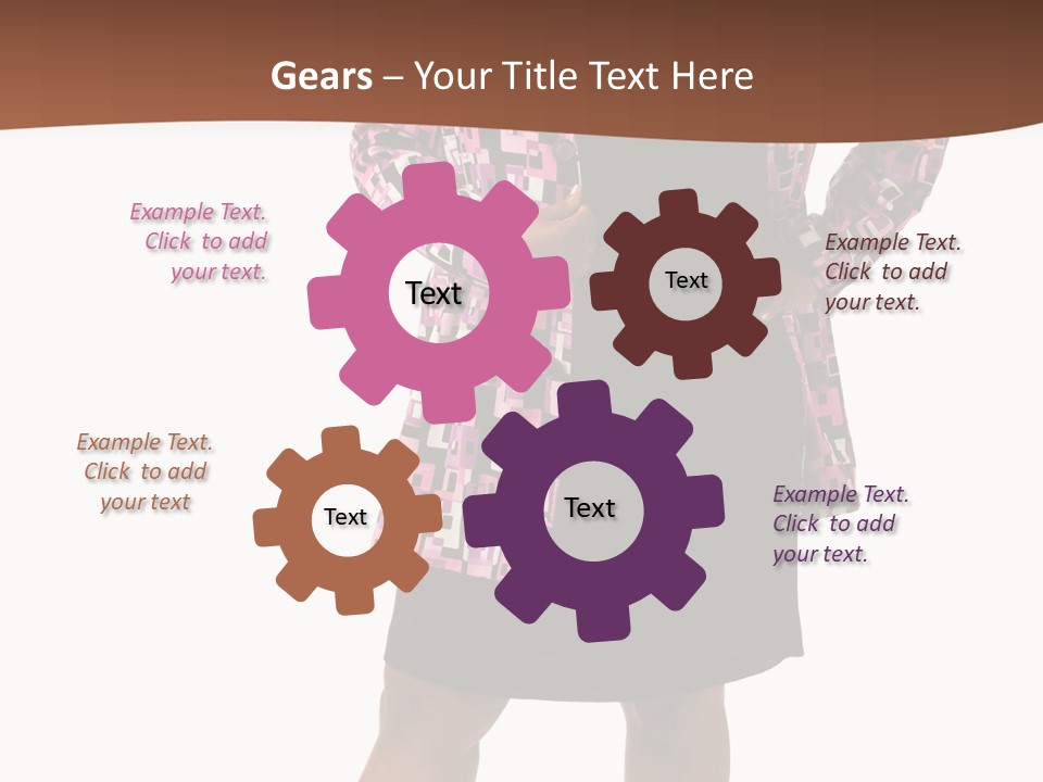 Cheerful Happiness Businesswoman PowerPoint Template