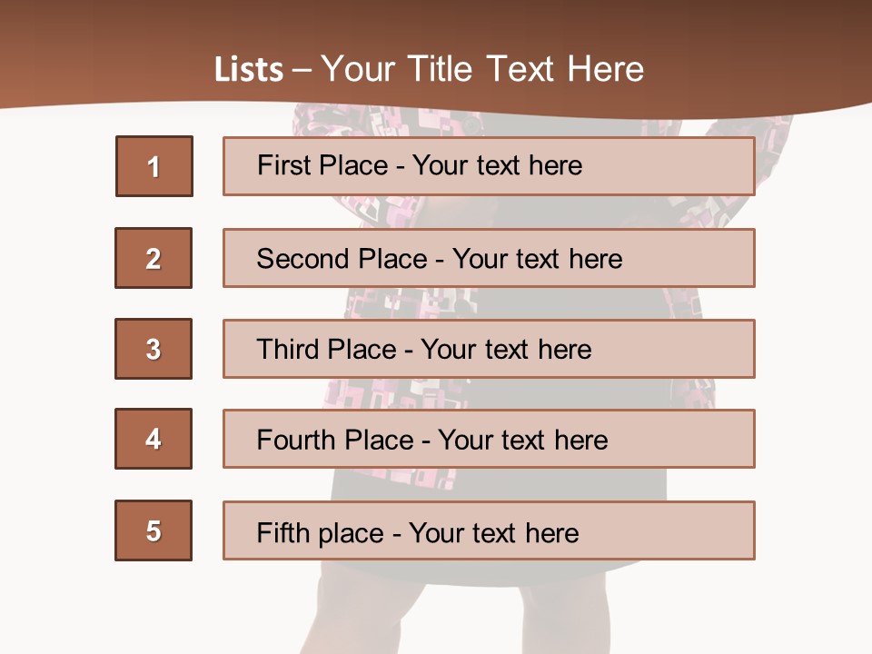 Cheerful Happiness Businesswoman PowerPoint Template