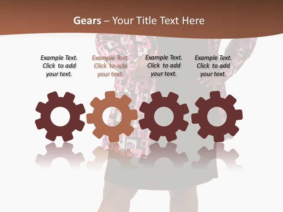 Cheerful Happiness Businesswoman PowerPoint Template