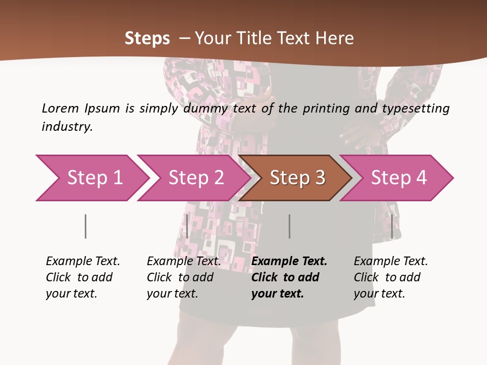 Cheerful Happiness Businesswoman PowerPoint Template