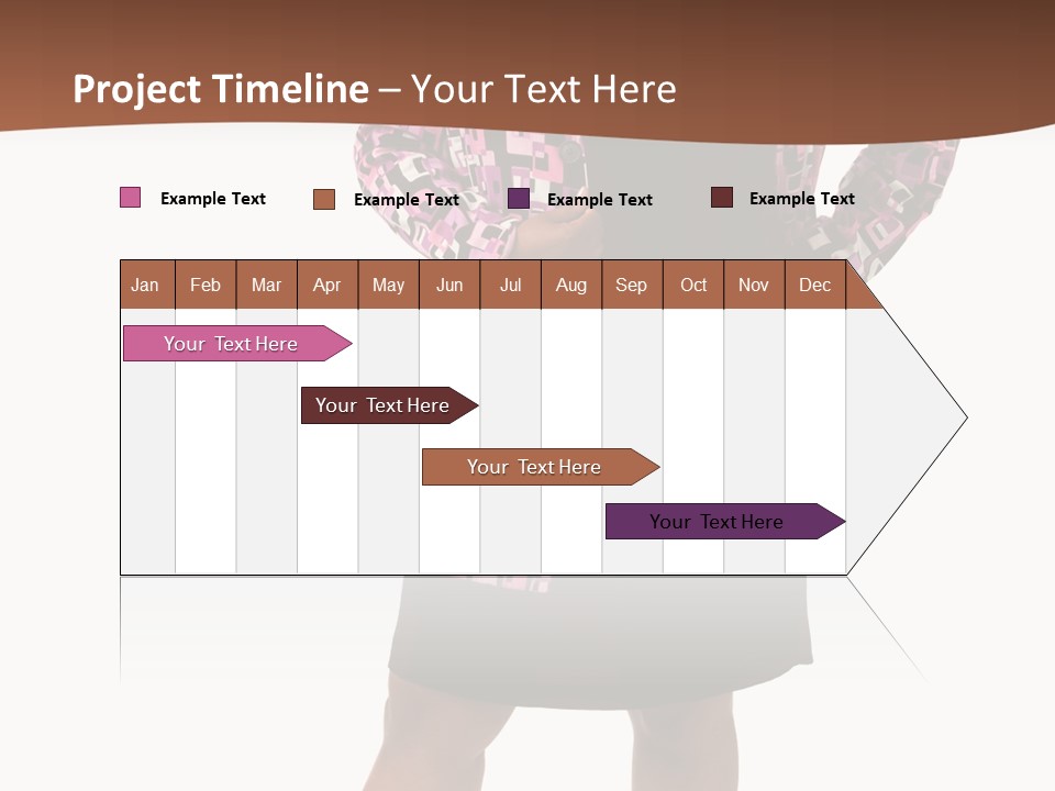 Cheerful Happiness Businesswoman PowerPoint Template