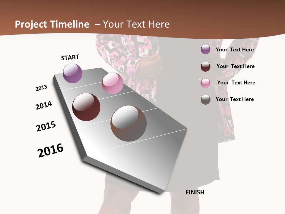 Cheerful Happiness Businesswoman PowerPoint Template