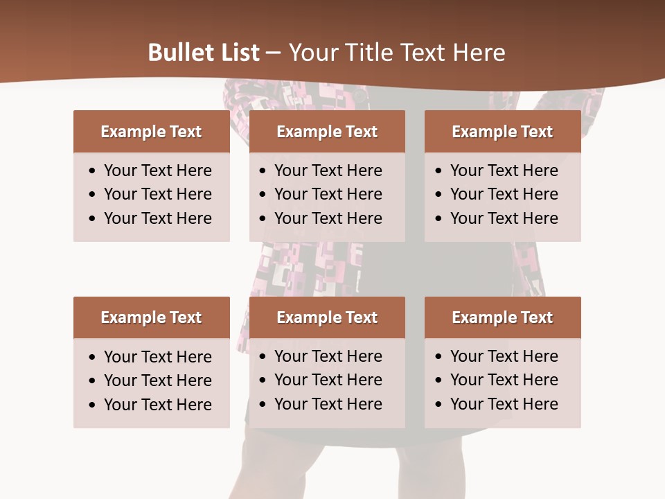 Cheerful Happiness Businesswoman PowerPoint Template