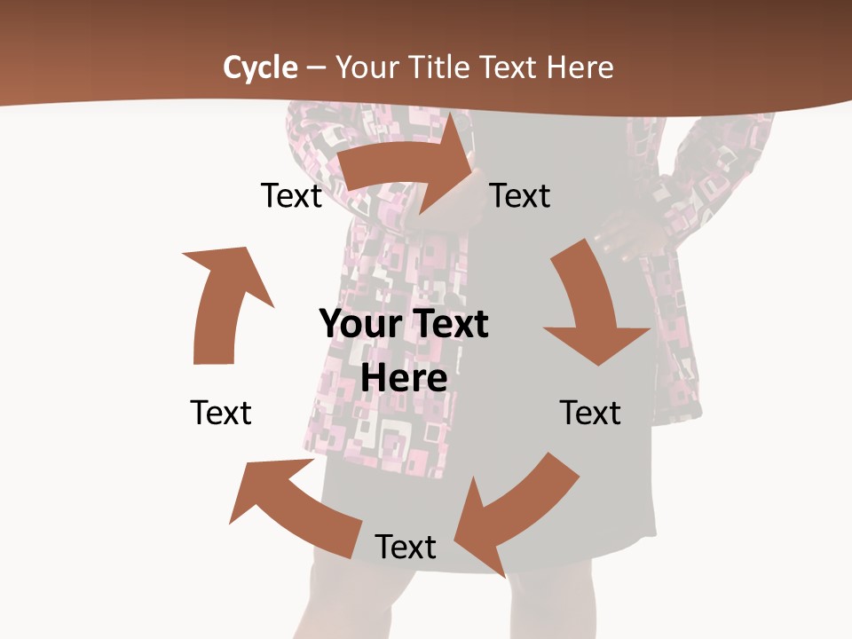 Cheerful Happiness Businesswoman PowerPoint Template