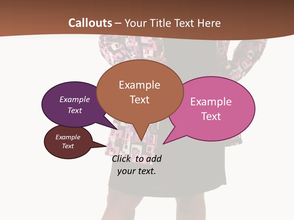 Cheerful Happiness Businesswoman PowerPoint Template