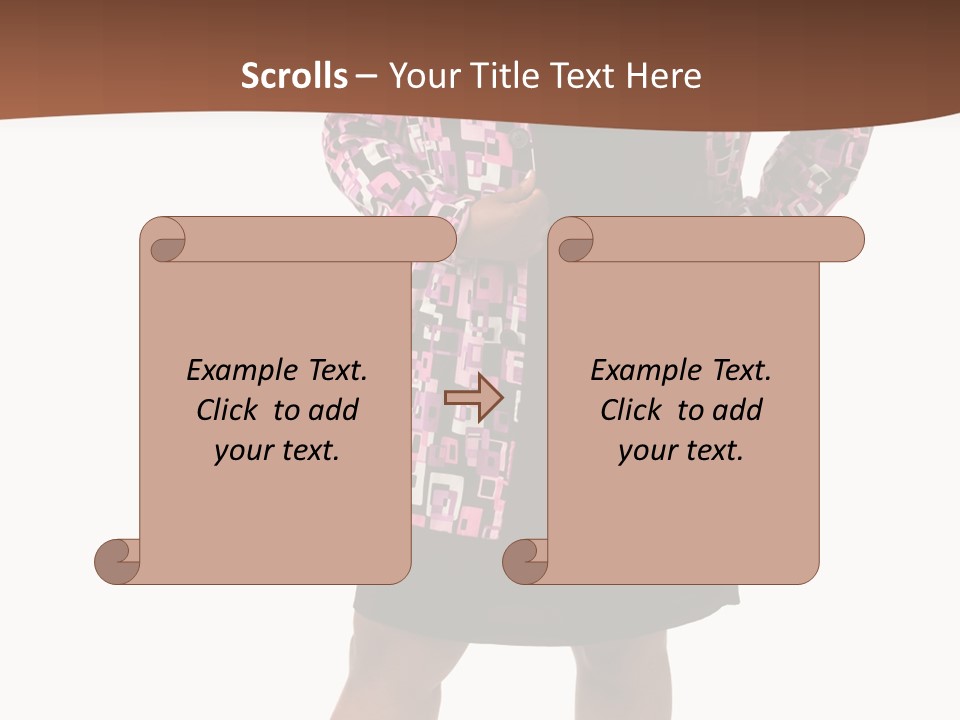 Cheerful Happiness Businesswoman PowerPoint Template