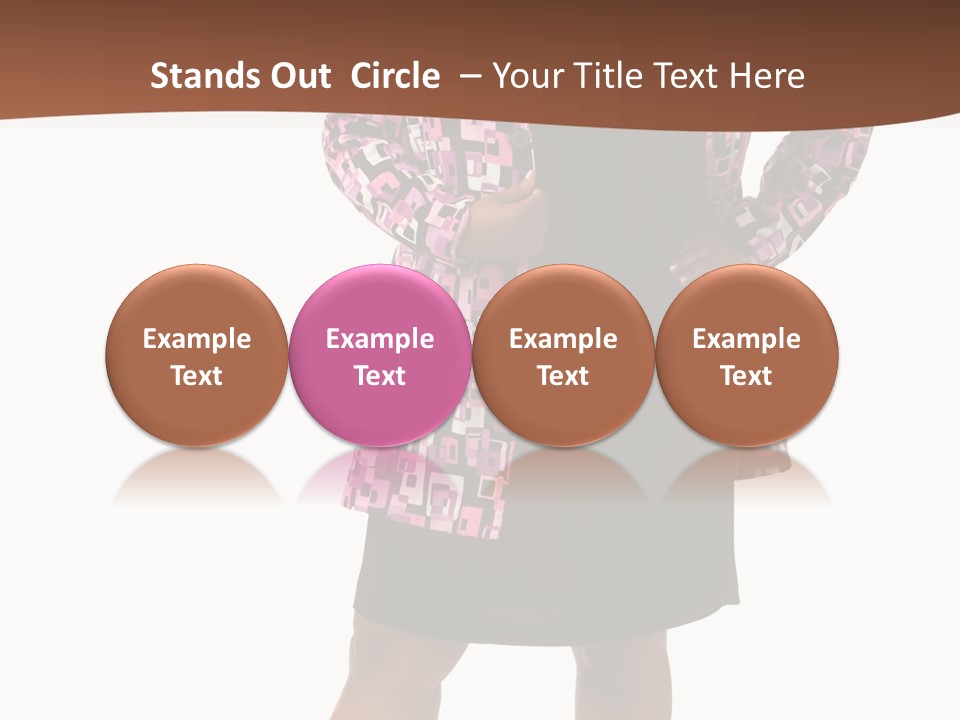 Cheerful Happiness Businesswoman PowerPoint Template