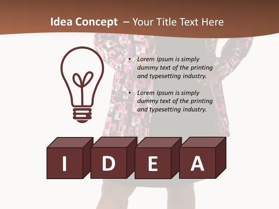 Cheerful Happiness Businesswoman PowerPoint Template