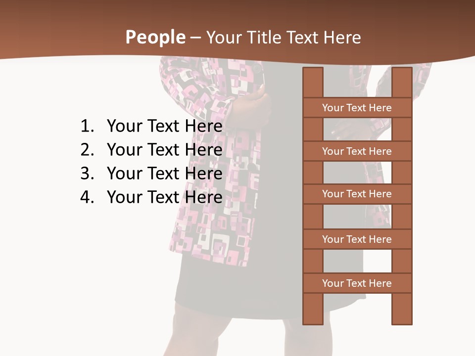 Cheerful Happiness Businesswoman PowerPoint Template