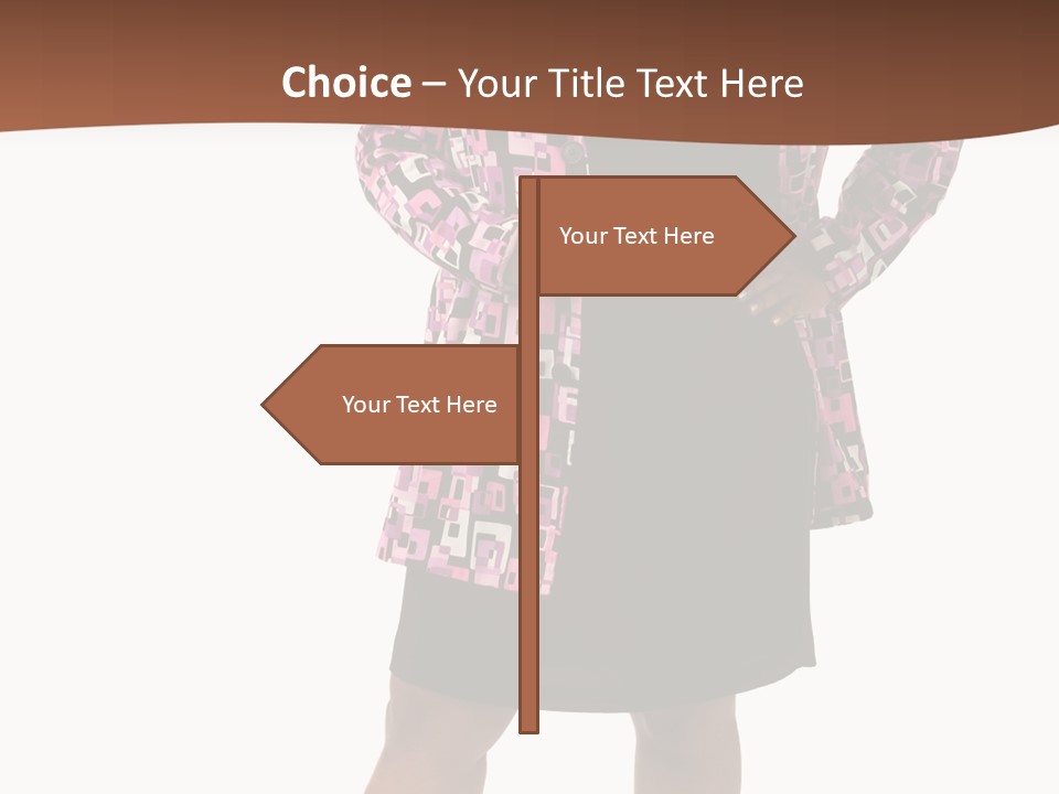 Cheerful Happiness Businesswoman PowerPoint Template