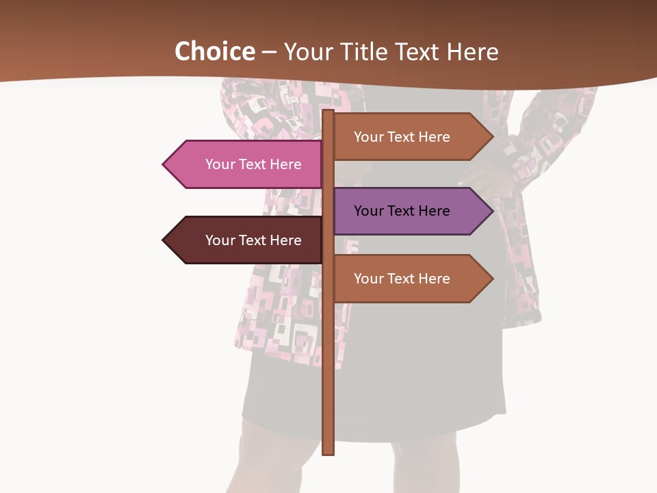 Cheerful Happiness Businesswoman PowerPoint Template