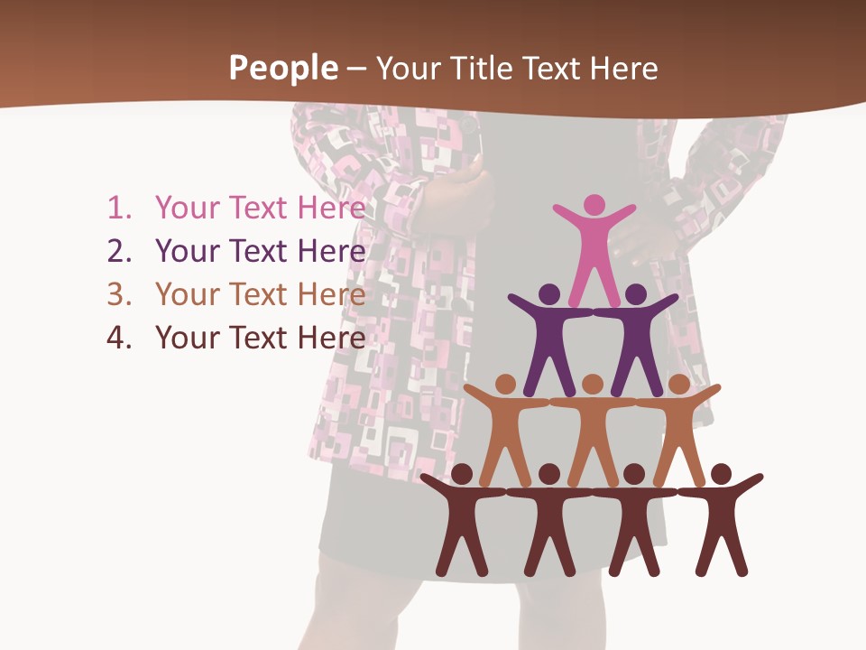 Cheerful Happiness Businesswoman PowerPoint Template