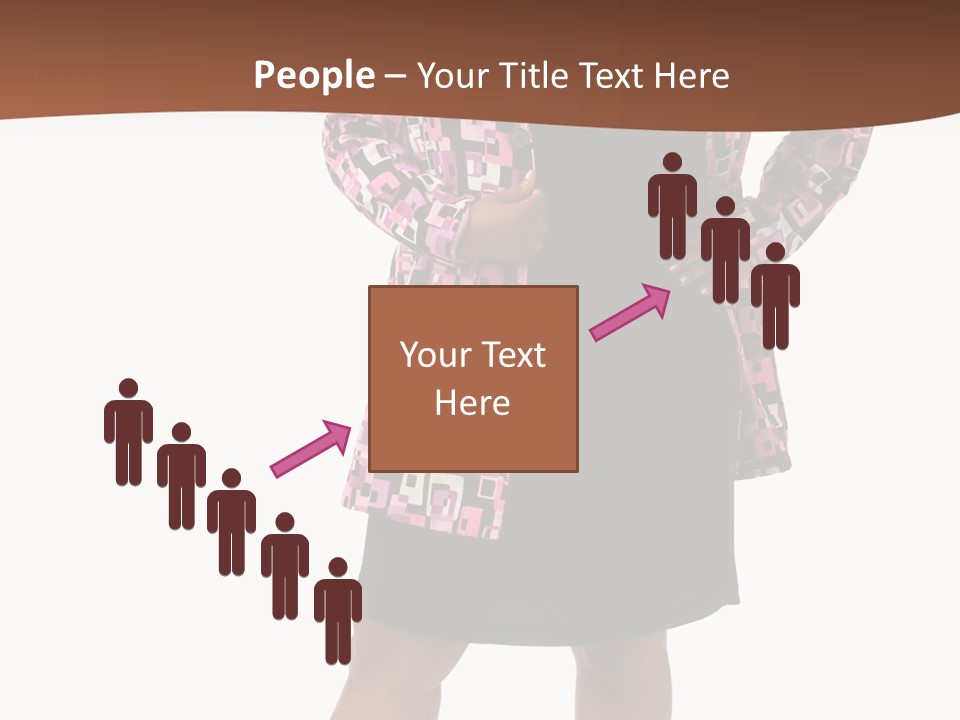 Cheerful Happiness Businesswoman PowerPoint Template