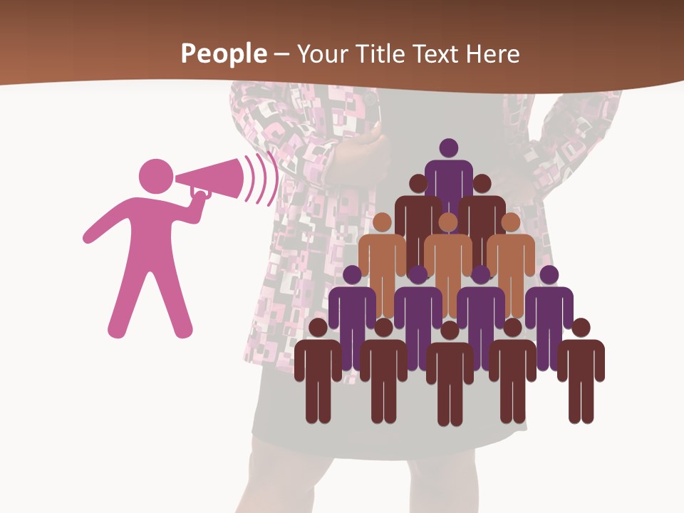 Cheerful Happiness Businesswoman PowerPoint Template