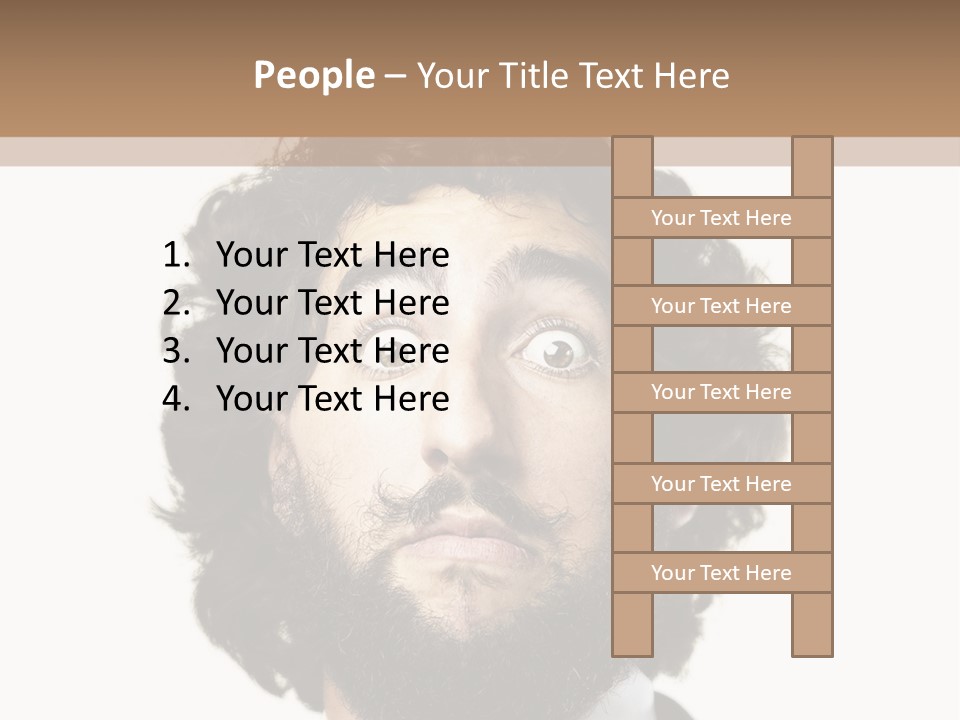 Crazy People Close PowerPoint Template