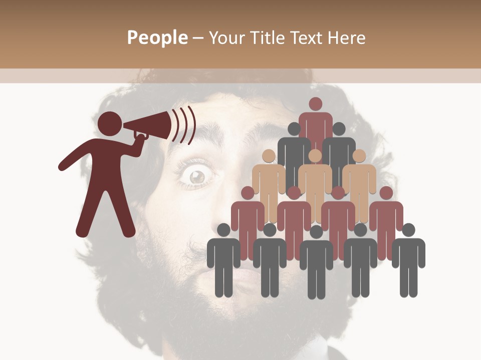 Crazy People Close PowerPoint Template