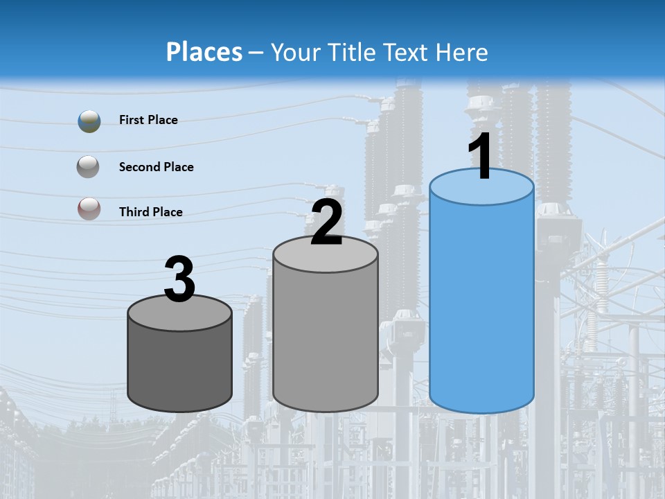Row Electricity Clouds PowerPoint Template