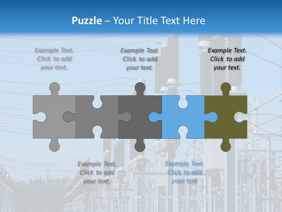 Row Electricity Clouds PowerPoint Template