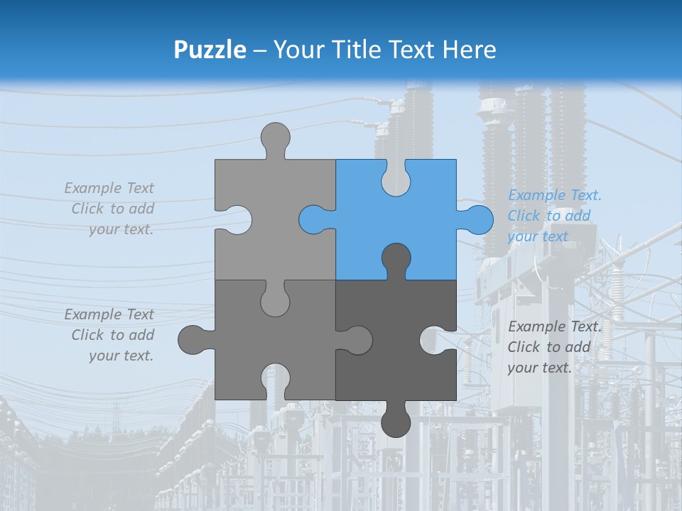 Row Electricity Clouds PowerPoint Template
