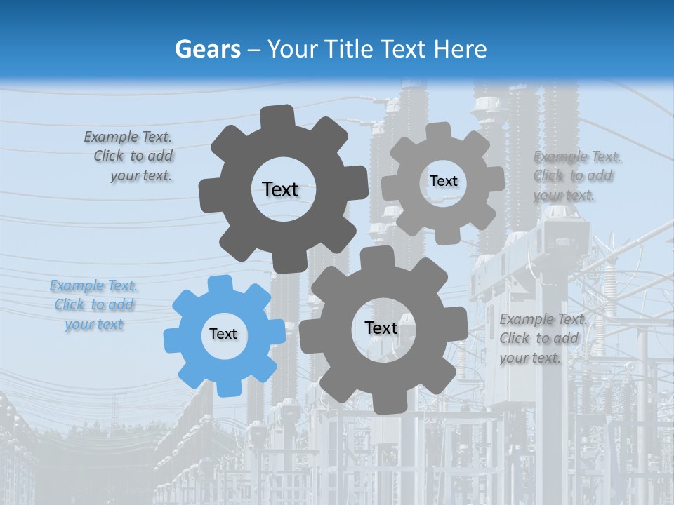 Row Electricity Clouds PowerPoint Template