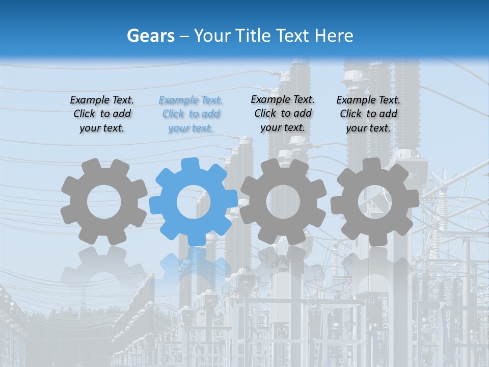 Row Electricity Clouds PowerPoint Template