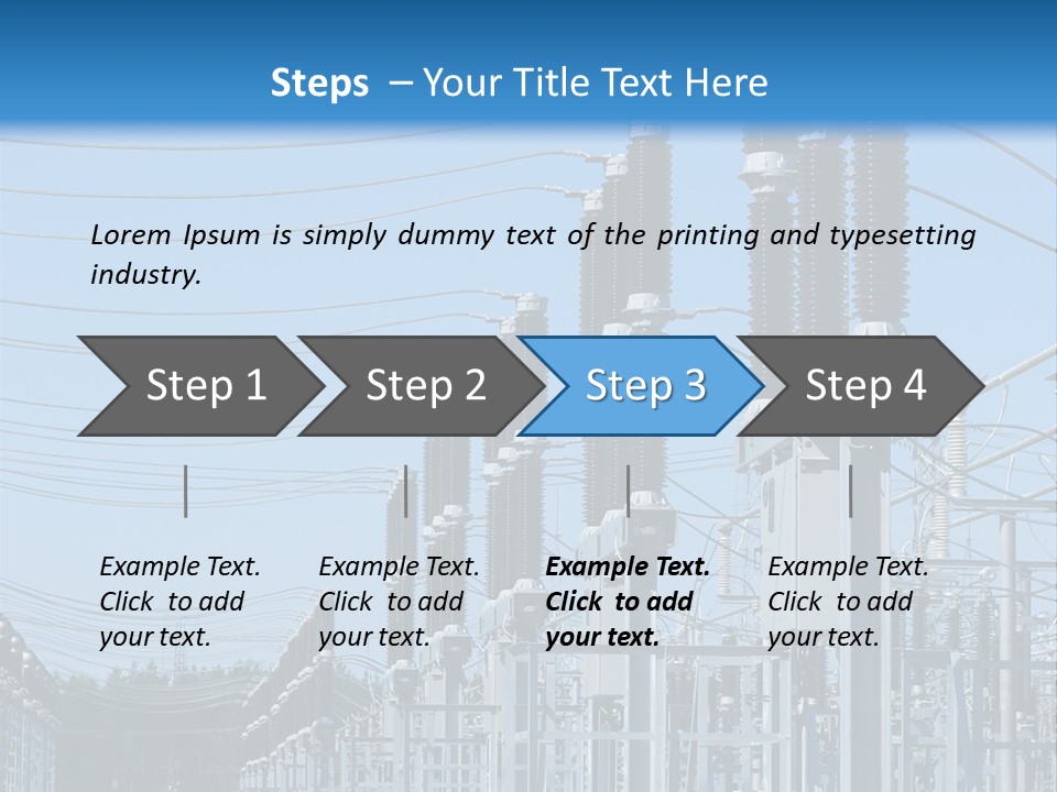 Row Electricity Clouds PowerPoint Template