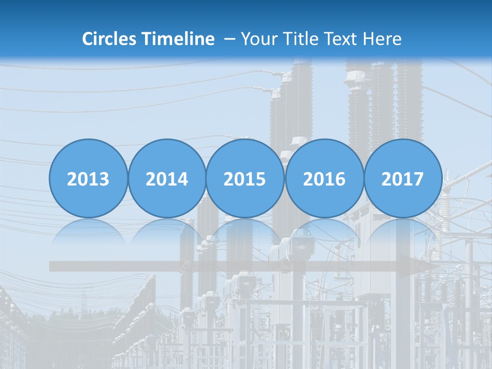 Row Electricity Clouds PowerPoint Template