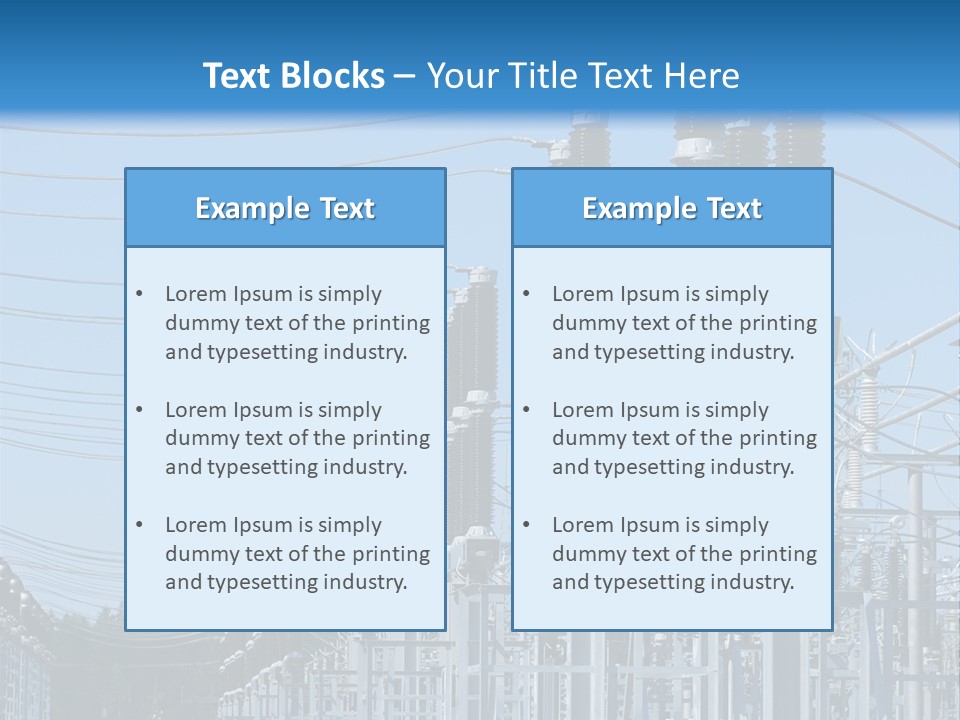 Row Electricity Clouds PowerPoint Template