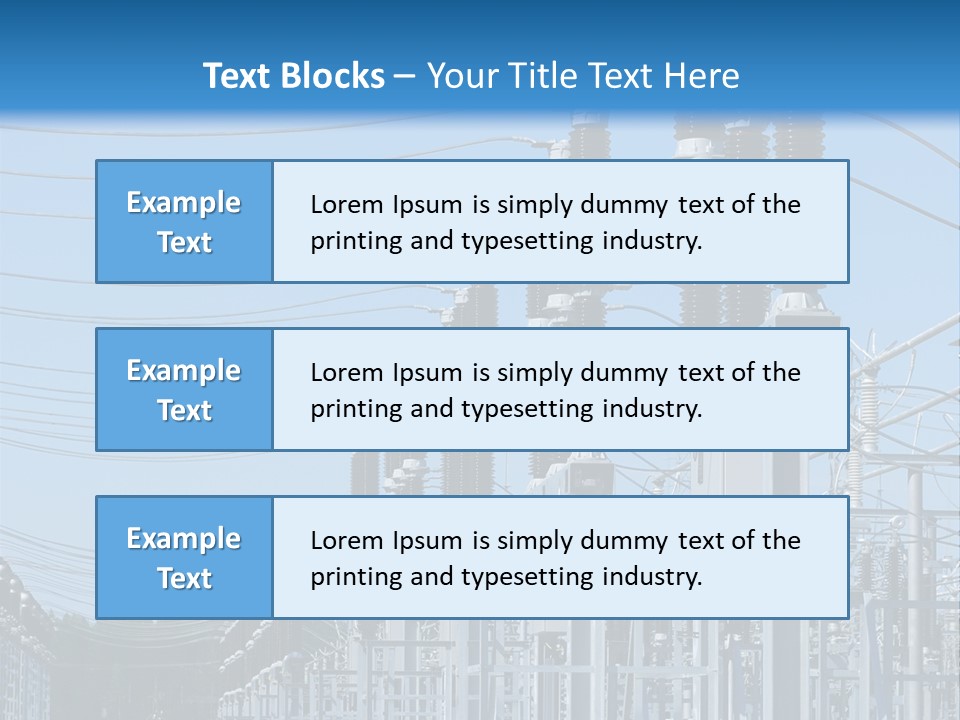 Row Electricity Clouds PowerPoint Template