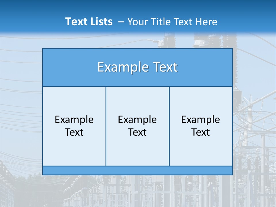 Row Electricity Clouds PowerPoint Template