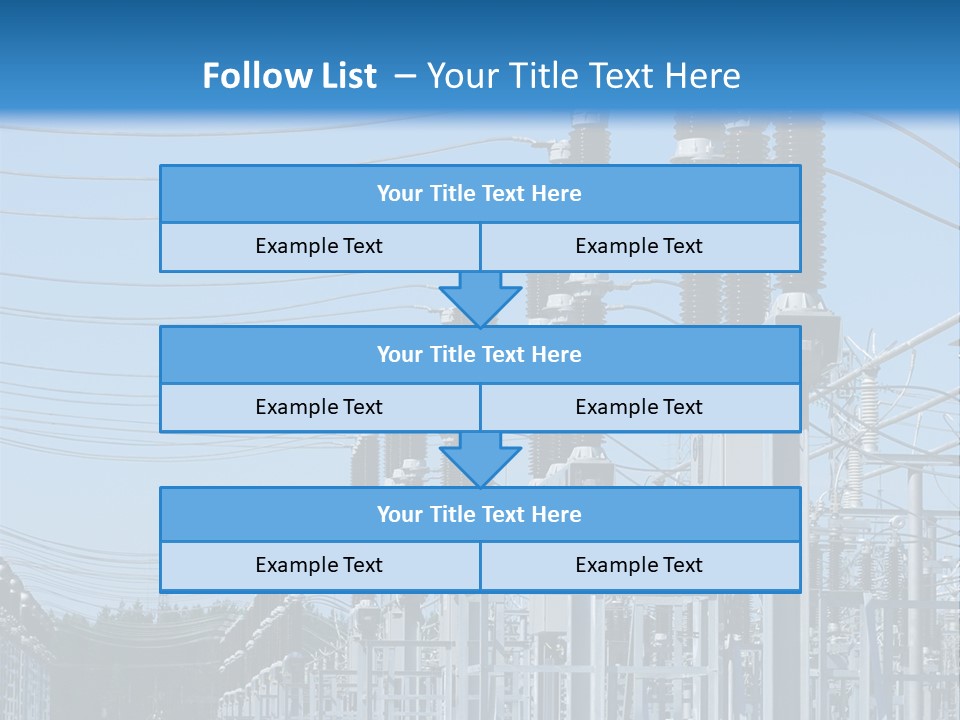Row Electricity Clouds PowerPoint Template