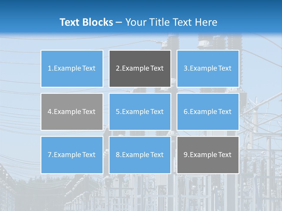 Row Electricity Clouds PowerPoint Template