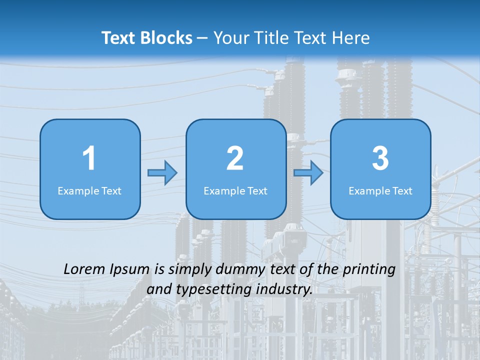 Row Electricity Clouds PowerPoint Template