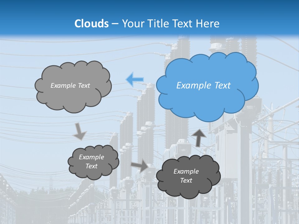 Row Electricity Clouds PowerPoint Template