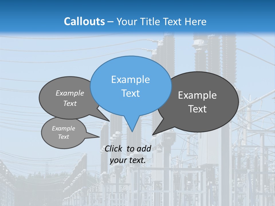 Row Electricity Clouds PowerPoint Template